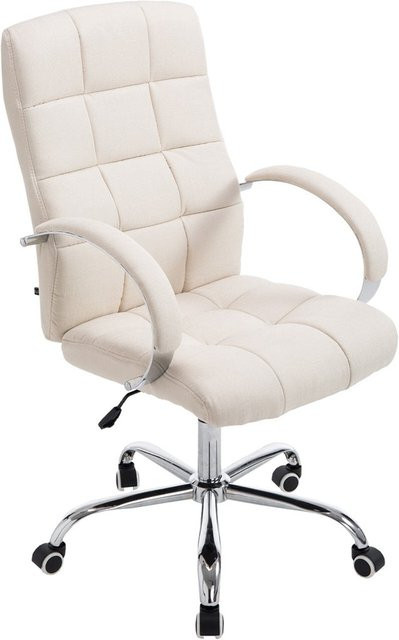 TPFLiving Bürostuhl Mikan Executive Chair aus Stoff in Beige mit Armlehnen und Rollen B/T/H: 54 x 51 x 120 cm - Bild 1