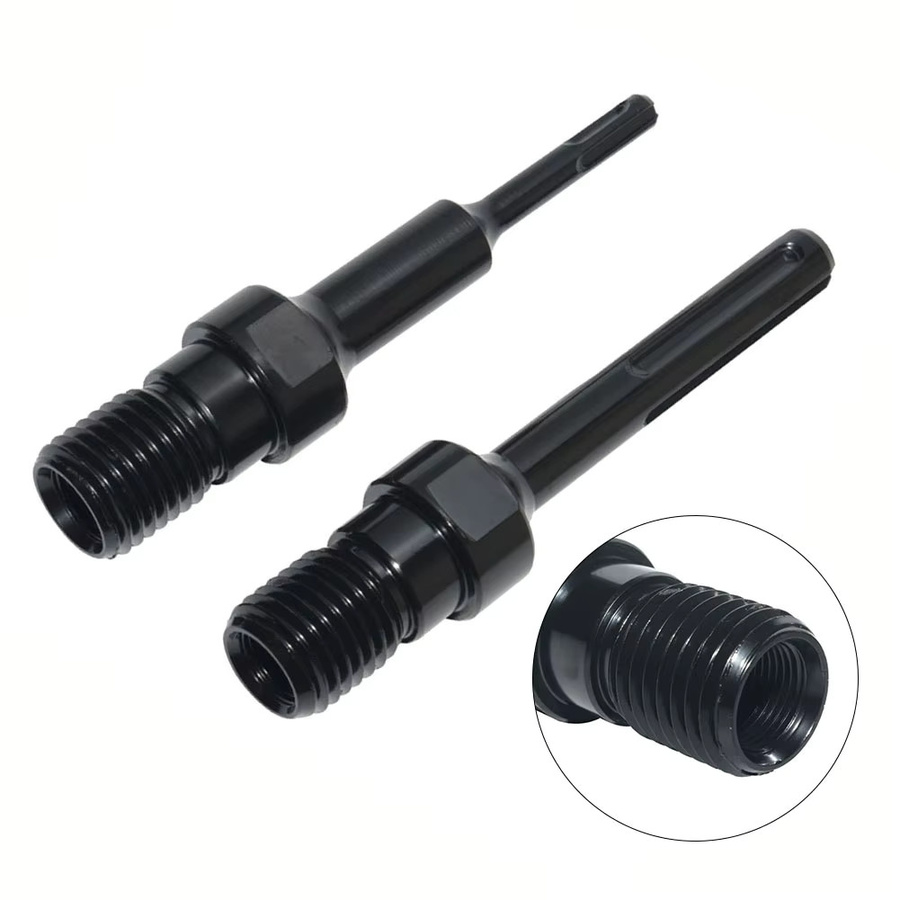 DAZZLEEX Kernbohrer-Adapter 1-1/4 UNC-Gewinde männlich auf SDS-PLUS MAX Schaft in Schwarz - Bild 3