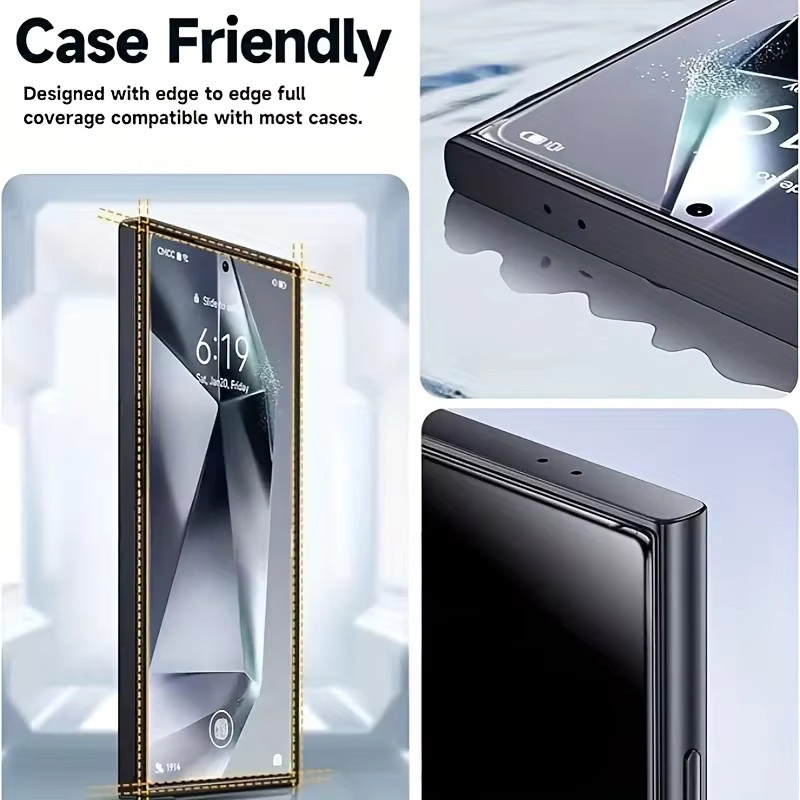OPPO Reno 15 und Reno 14 Pro Panzerglas Displayfolie aus gehärtetem Glas mit Privacy-Funktion und Ein-Klick-Installation, transparent - Bild 2