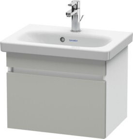 Duravit Waschtischunterschrank DuraStyle in Betongrau und Weiß Matt mit 1 Auszug, B: 50 cm, T: 36,8 cm, H: 39,8 cm - Bild 1