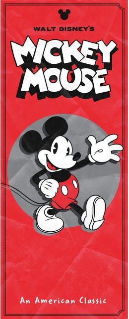 Komar Fototapete Vlies Mickey American Classic B: 100 cm, H: 250 cm - Bild 1
