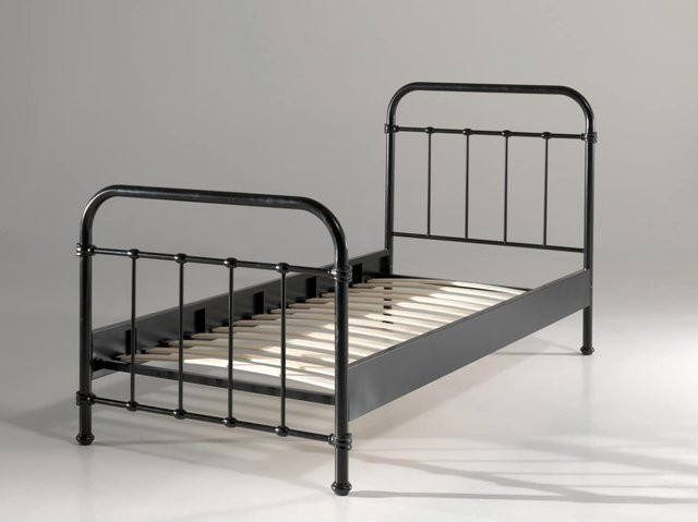 Vipack Metallbett New York in Schwarz, B/T/H: 90 x 200 cm - Bild 1