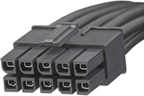 Molex Stiftgehäuse-Kabel, 10 Polzahl, Schwarz, 451361001 - Bild 1