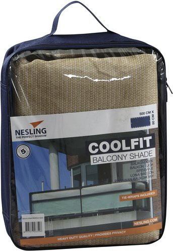 Nesling Balkonverkleidung Coolfit aus Hart-Polyethylen in Beige, H x L: 80 x 500 cm - Bild 1