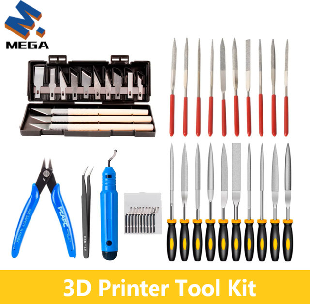 Mega Entgraten Tool Kit mit Gravurmesser und Carving Werkzeug für DIY 3D-Drucker Teile und Modellbau - Bild 1