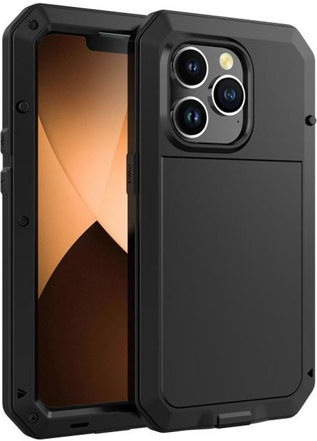 YULIN Wasserdichte iPhone Schutzhülle mit robustem Metallgehäuse und Gorilla Glass Abdeckung für iPhone 17 Air 16 1 Pro Max 14 Plus 13 12 Mini 11 in Schwarz oder Transparent - Bild 1