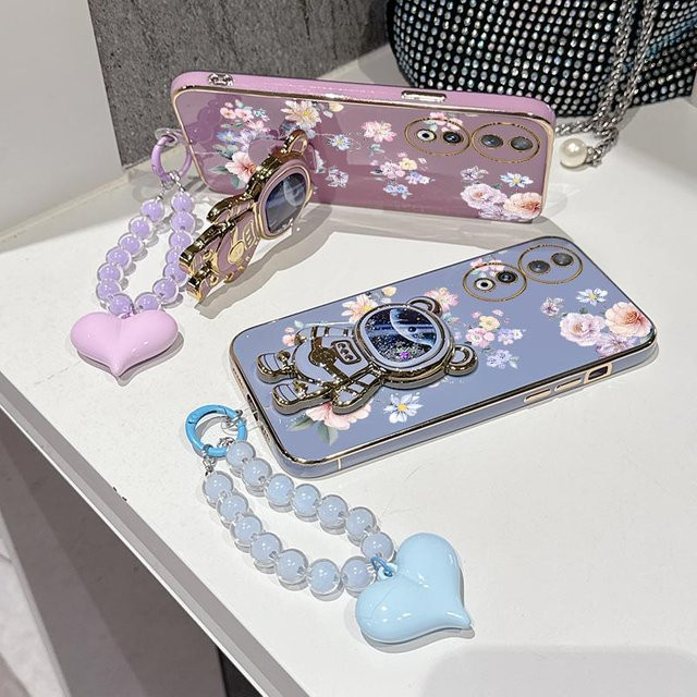 Handyhülle mit Blumenmuster und Lanyard für Honor 400 Lite, 400 Pro, 200 Pro, 20 Lite und Magic 6 Pro in Lila und Mehrfarbig - Bild 1