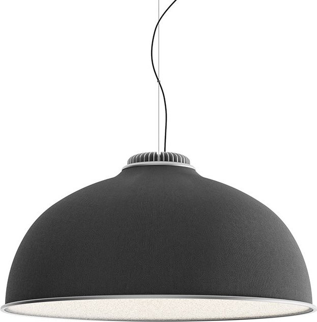 Luceplan Farel D96 LED-Pendelleuchte aus Aluminium in Dunkelgrau und Weiß mit warmweißem Licht (2700K) - Bild 1