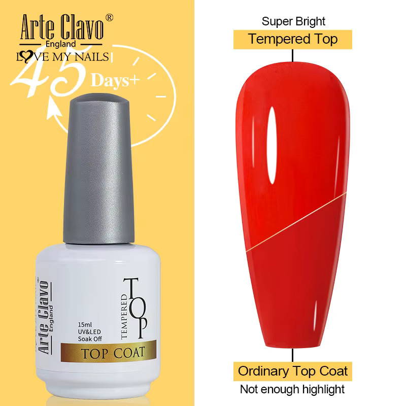 Arte Clavo Gel-Nagellack-Set, Soak Off Hybrid, 4 Teile, Matt - Bild 4