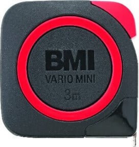 BMI Taschenrollbandmaß VARIO Mini L in Schwarz und Weiß mit 3 m Länge und 10 mm Breite - Bild 1