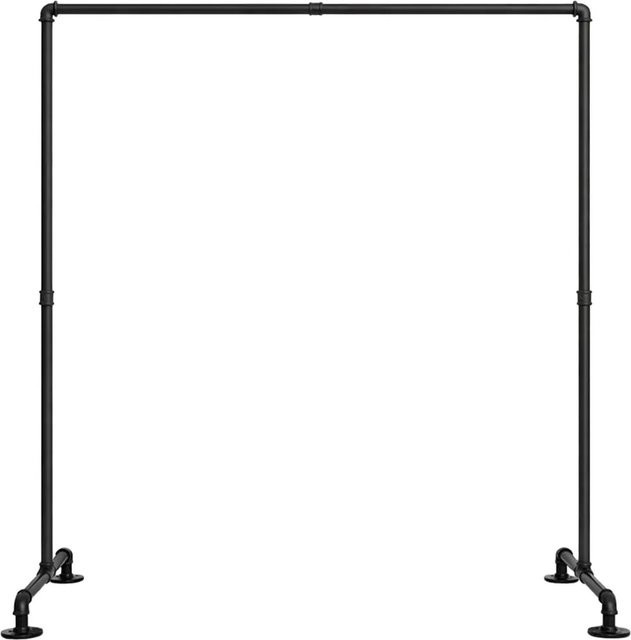 DELUKE Kleiderständer MORITZ Kleiderstange im Industrial-Look aus Metall, Schwarz matt, B/T/H: 150 x 55 x 150 cm - Bild 1
