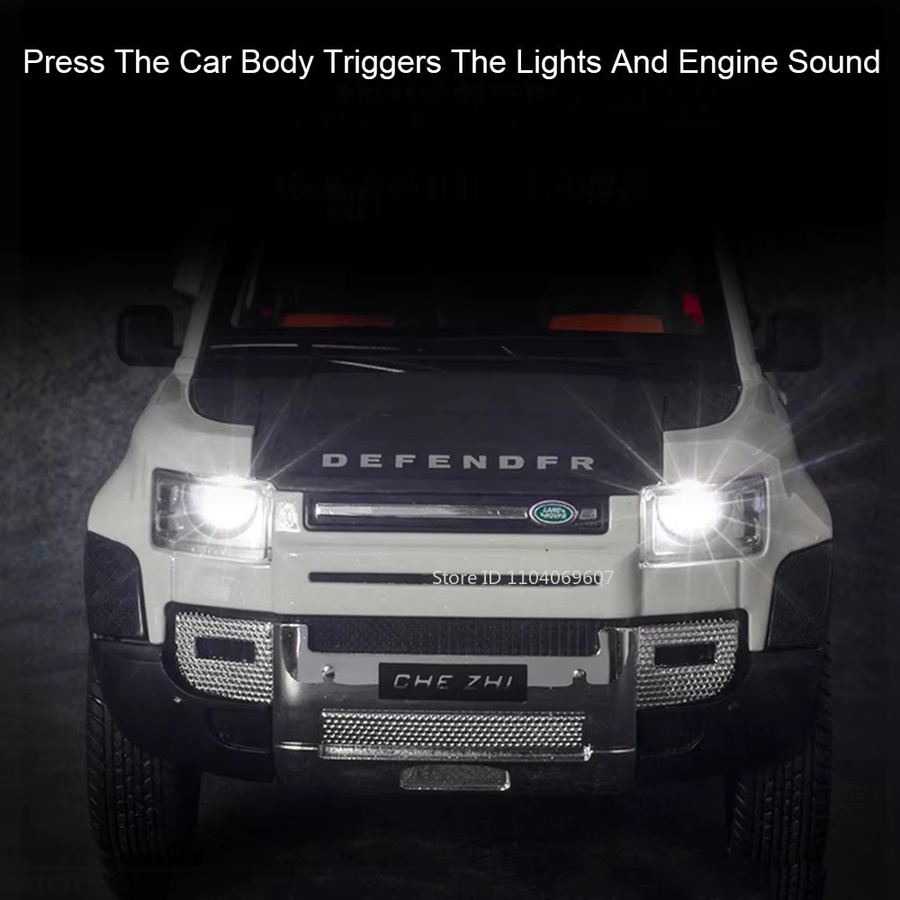 MAKEDA Land Rover Defender, Spielzeugautomodell, 1:24, Metall, mit Licht und Sound - Bild 4