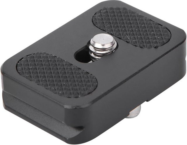 Koogeelife PU25 Mini Schnellwechselplatte mit 1/4-Zoll-Schraubanschluss für Stativ-Kugelkopf und Einbeinstativ-Zubehör in Schwarz - Bild 1