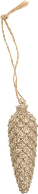 Rico Design Hänger Zapfen aus Polyresin in Gold, Höhe: 8,5 cm, Breite: 3 cm - Bild 1