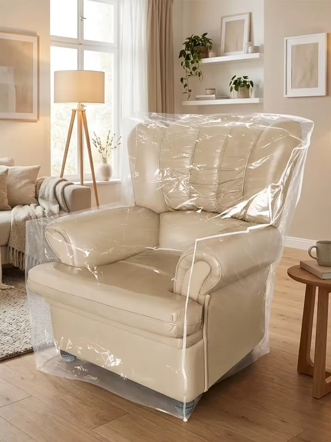 Willstar Sofabezug aus Kunststoff, transparent, wasserdicht und staubdicht als Kratzschutz für dein Sofa - Bild 7