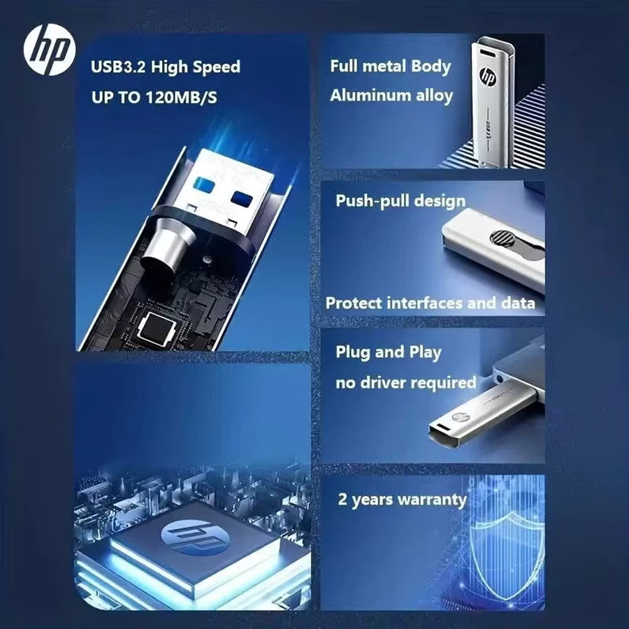 HP USB 3.2 Flash-Laufwerk Metall-Stick in Silber mit 32 GB Speicher für PC und Desktop - Bild 5