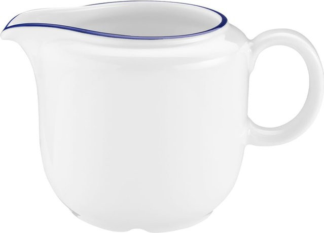 Seltmann Weiden Milchkännchen Compact Blaurand aus Porzellan, Weiß/Blau, 230 ml - Bild 1