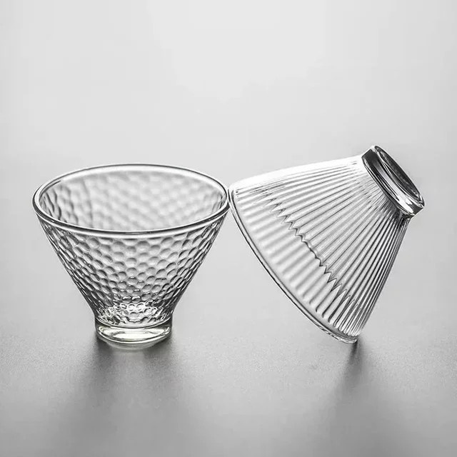 Hitzebeständige Teetasse aus Glas im Vintage-Design für Kung Fu Tee-Zeremonien, transparent - Bild 1