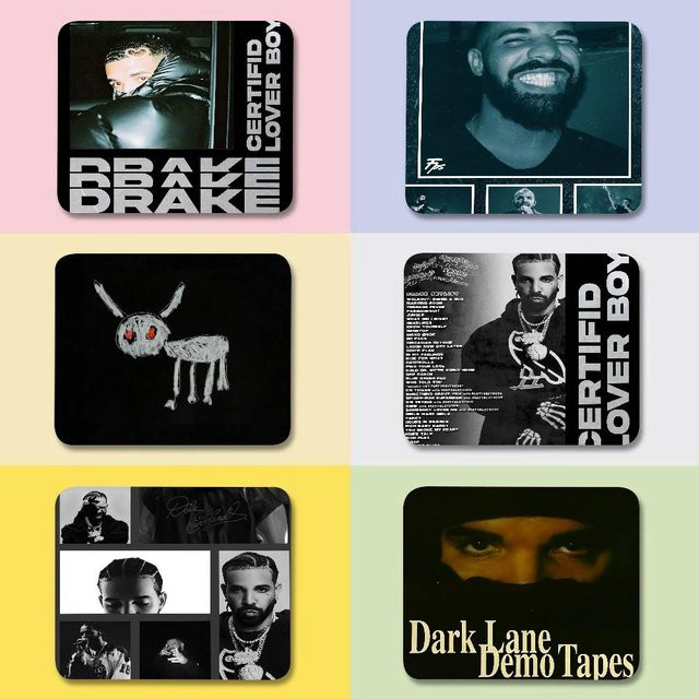 Singer D-Drake Hip-Hop-Mauspad in Multicolour als kreative Gaming-Tischunterlage - Bild 1