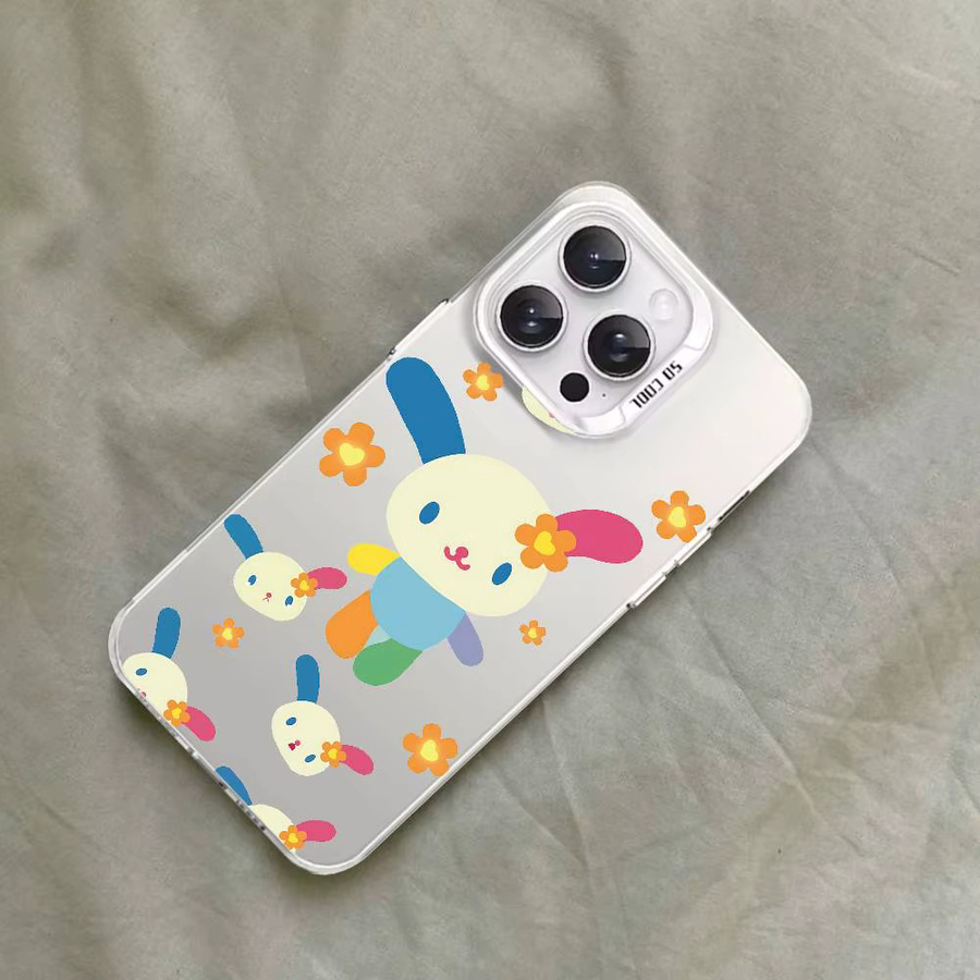 U-Usahana Kawaii Handyhülle für iPhone 17 16 15 14 13 12 11 Pro Max X XS XR in Silber mit stoßfestem IMD-Design - Bild 5