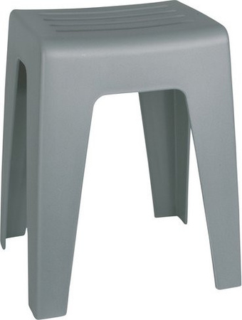 Wenko Badhocker Kumba aus Kunststoff in Grau, B/T/H: 47 x 38 x 32 cm