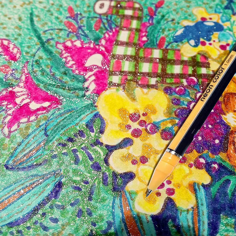 Metallic Glitter Gelstifte und Minen in Gold und Multicolour für Schule, Büro und Kunstmalerei - Bild 5