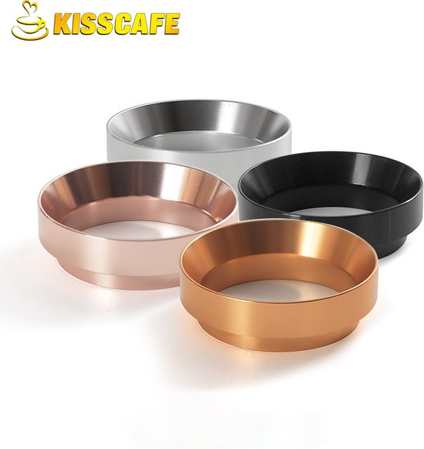 Magnetischer Espresso Dosierring mit Trichter für Delonghi und Breville Siebträger, Zubehör für Barista, Schwarz und Mehrfarbig, Durchmesser: 51 mm, 53 mm oder 58 mm - Bild 1