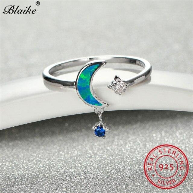 YIRAN Jewelry Ring 925 Silber, Roségold, Opal, Zirkonia, Damen - Bild 1
