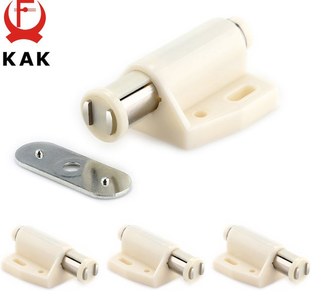 KAK 4 Stück magnetische Push-to-Open-Schrankschnäpper in Weiß für Küchenschränke und Schubladen - Bild 1