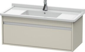 Duravit Waschtischunterschrank Ketho wandhängend in Taupe Matt, Breite: 100 cm, Tiefe: 45,5 cm, Höhe: 41 cm - Bild 1