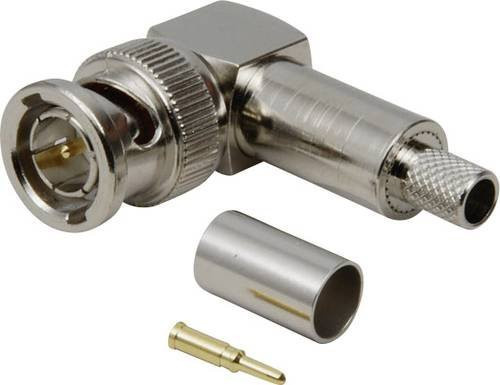 TRU Components BNC-Steckverbinder Stecker gewinkelt 50 Ohm in Silber - Bild 1