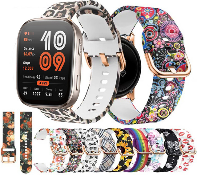 Uhrenarmband Silikon, Bunt, Verspielt, Unisex, 22 mm, 20 mm - Bild 1