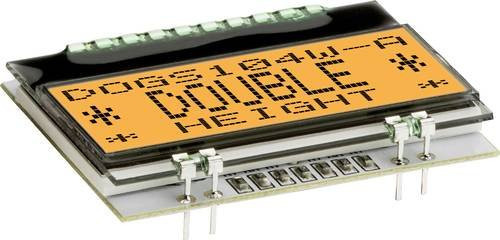 DISPLAY VISIONS LCD-Display in Schwarz, Weiß und Gelb mit SPI und I2C Schnittstellen, B/H/T: 36 x 27,5 x 2 mm - Bild 1