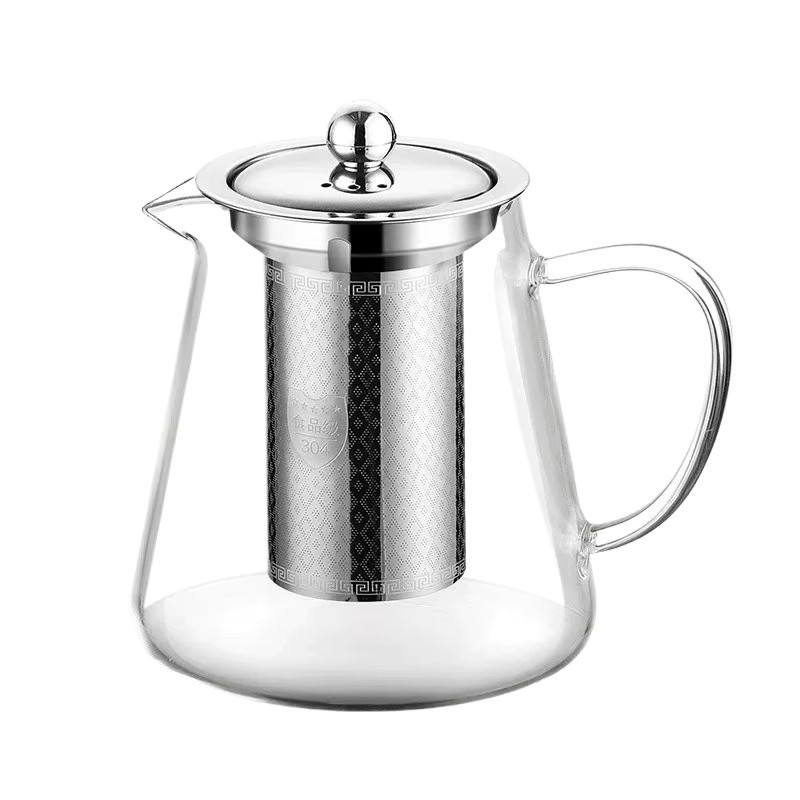 Hitzebeständige Glas-Teekanne mit Edelstahl-Teesieb in Transparent, 450 ml - Bild 5