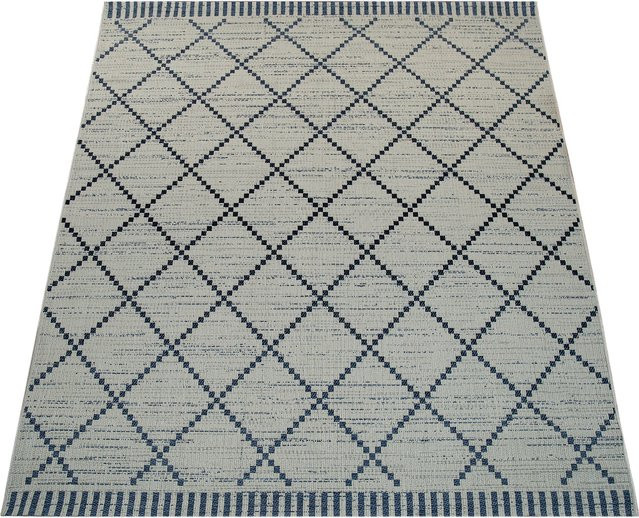 In- & Outdoor-Teppich Katrina in Weiß mit Ethno-Muster und Skandi-Look, B: 120 cm, T: 170 cm - Bild 1