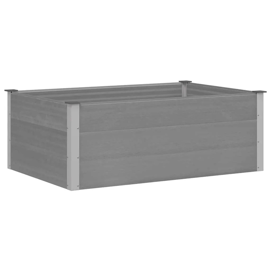 vidaXL Garten-Hochbeet aus WPC und Aluminium in Grau, B/T/H: 150 x 100 x 54 cm - Bild 2