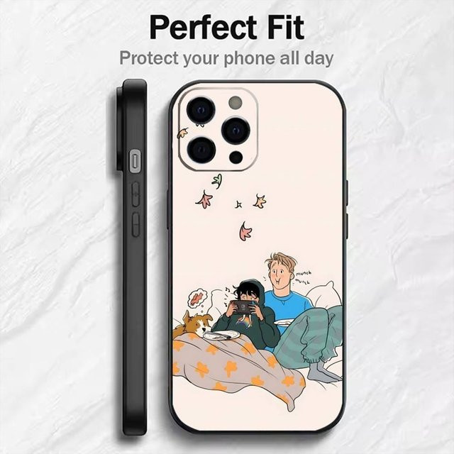 TV H-Heartstopper Nicks Handyhülle aus weichem Silikon für iPhone 17, 16, 15, 14, 13, 12 Plus und Max in Schwarz - Bild 1