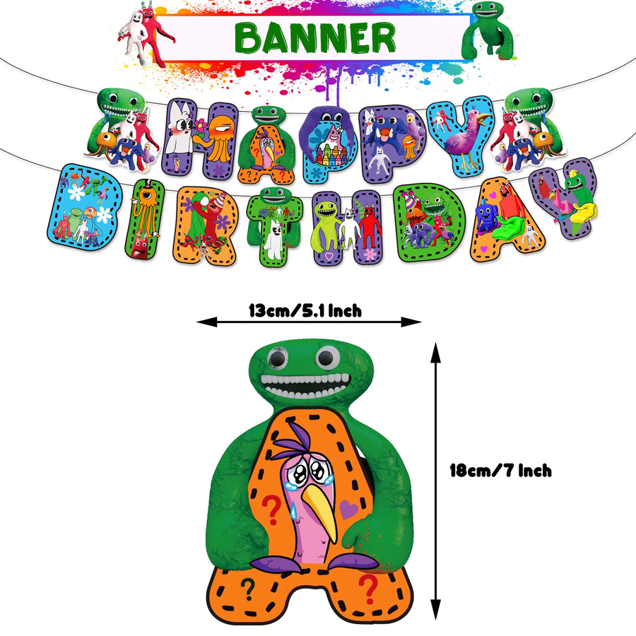 Potdemiel BanBan Geburtstagsparty Dekorations-Set mit Banner, Ballon-Set und Tortendekoration in Mehrfarbig für Kinder - Bild 2