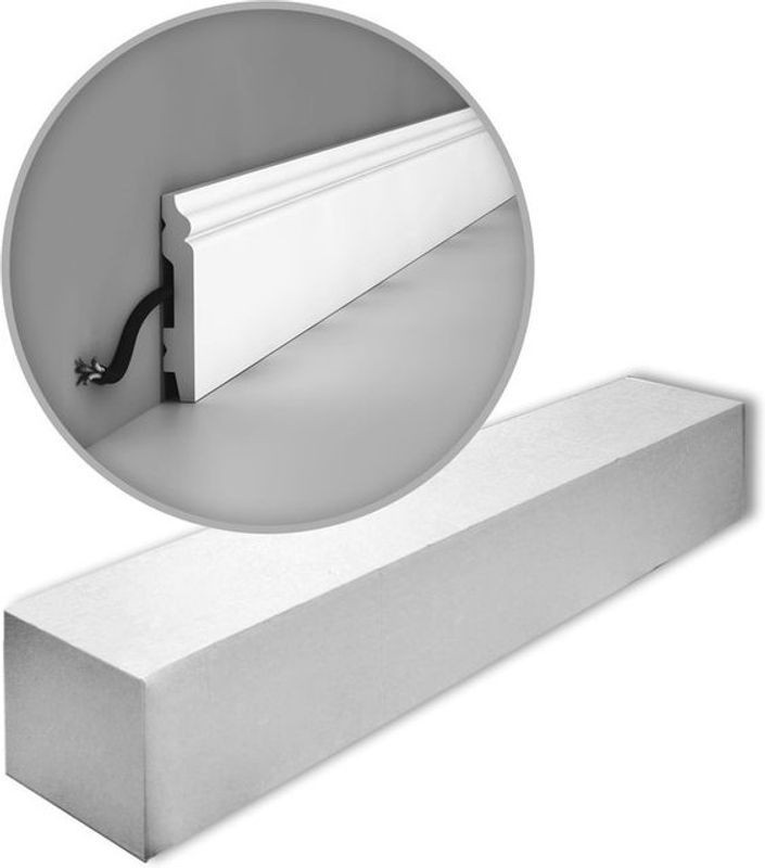 Orac Decor Sx165 Axxent Eckleisten Set aus Kunststoff, 16 Stuckleisten in Weiß, Gesamtlänge 32 m - Bild 1