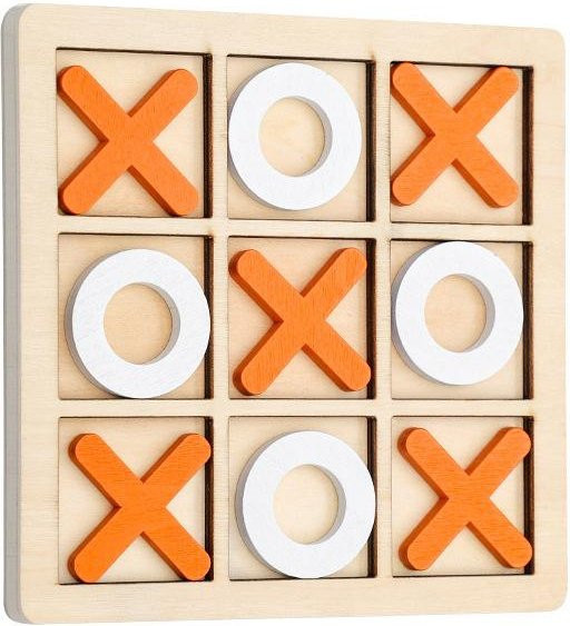 Tic Tac Toe Brettspiel, Holz, Orange, ab 3 Jahren - Bild 1
