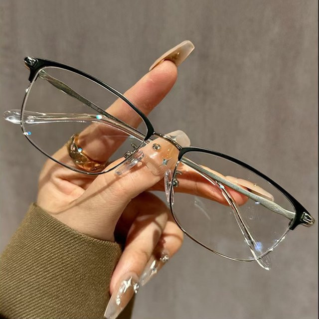 MDOD Lesebrille, Metall, Vollrand, rechteckig, schwarz - Bild 1
