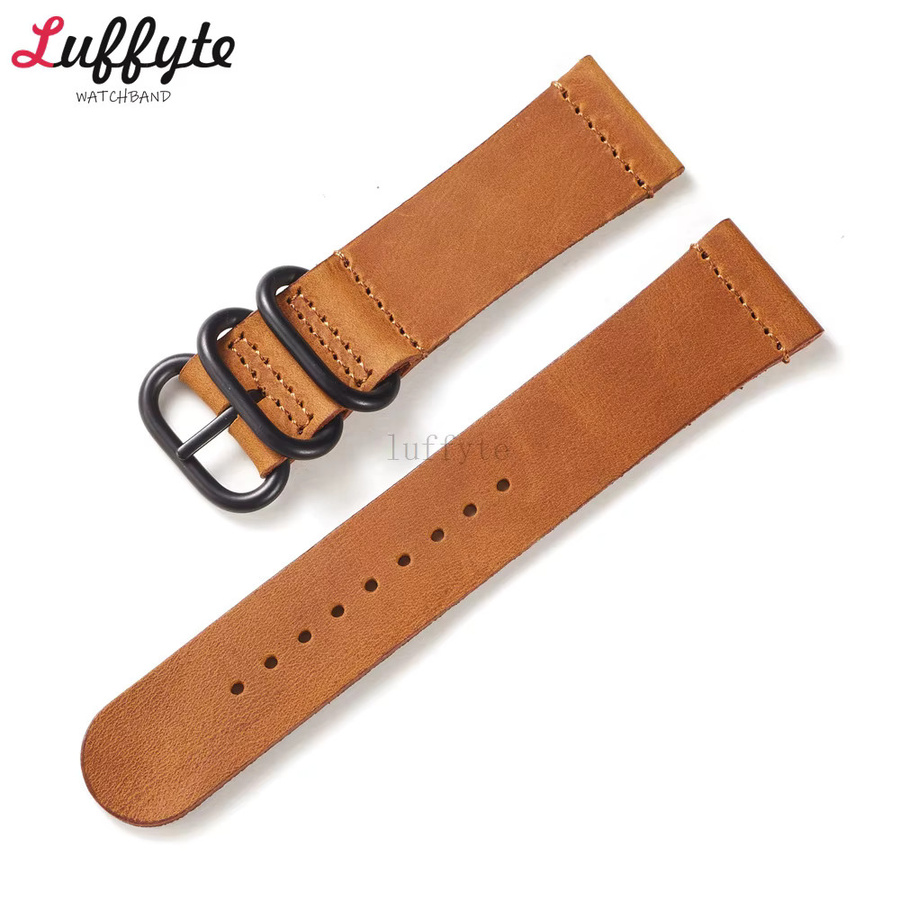 Luffyte Uhrenarmband Kalbsleder, Vintage, Herren - Bild 2