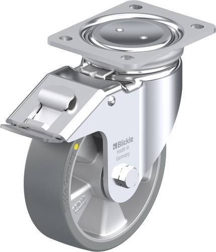 Blickle LUH-ALTH 160K-FI-AS Lenkrolle mit Feststeller in Silber, Rad-Durchmesser: 16 cm, Tragfähigkeit: 750 kg - Bild 1