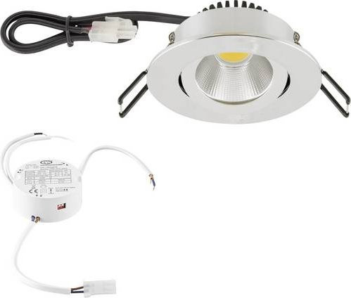EVN PC20D61140 LED-Einbauleuchte in Chrom, 6W, rund, dimmbar - Bild 1