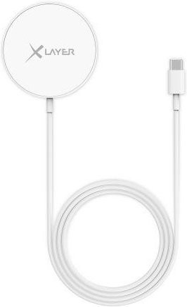 XLayer Wireless Charging Pad Magnetic 15W Ladestation in Weiß - Bild 1