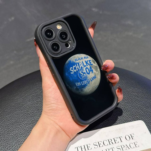 Schalke 04 Silikon Handyhülle für iPhone 11 bis iPhone 17 Pro Max, stoßfest und weich, Farbe: Schwarz - Bild 1