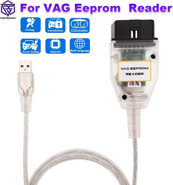 Chipsoft Pro Vag Eeprom Programmierer zum Lesen und Schreiben von Airbag Crash Daten und Wegfahrsperre mit K+M Korrektur für Fahrzeuge von 1997 bis 2003 - Bild 1