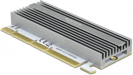 Delock M.2 NVMe PCIe 4.0 x16 Speicher-Controller RAID Karte in Silber - Bild 1