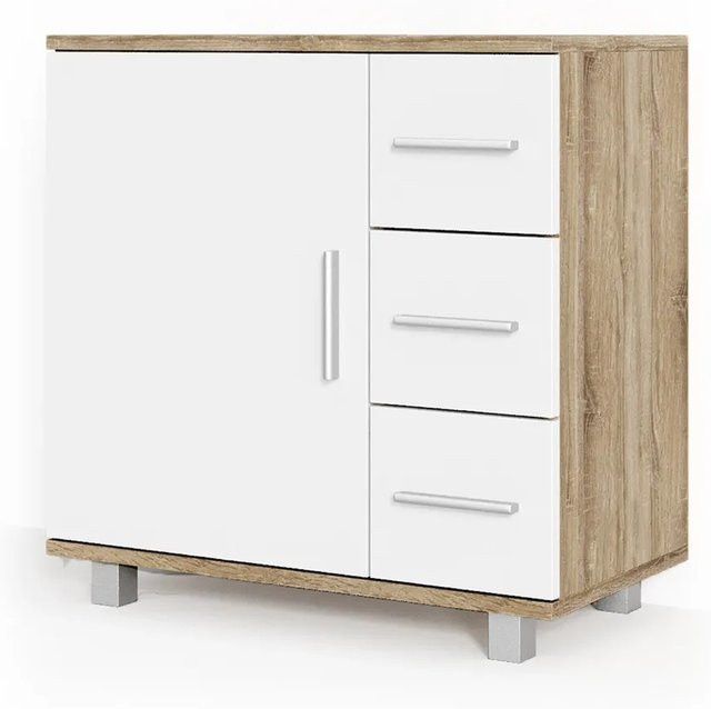 Vicco Waschbeckenunterschrank Ilias in Weiß Sonoma, B/T/H: 60 x 33 x 60,8 cm - Bild 2