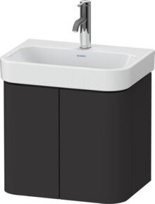 Duravit Waschtischunterschrank Happy D.2 Plus in Graphit Supermatt mit 2 Türen, B/T/H: 47,5 x 35 x 41,5 cm - Bild 1